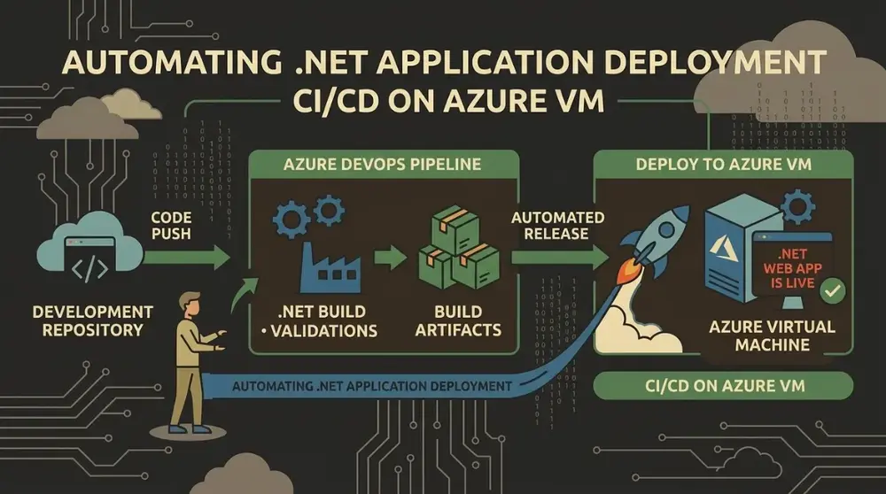 Diagram illustrating a CI/CD pipeline flow compared to an automated car wash